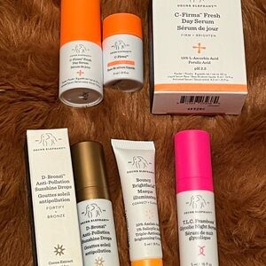 Drunk Elephant Skincare TLC Glycolic Night Serum Vitamin C Serum Bronzi Drops